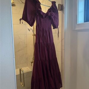 Hill House Corinne Nap Dress. Burgundy Stripe. Size XS. Worn Once